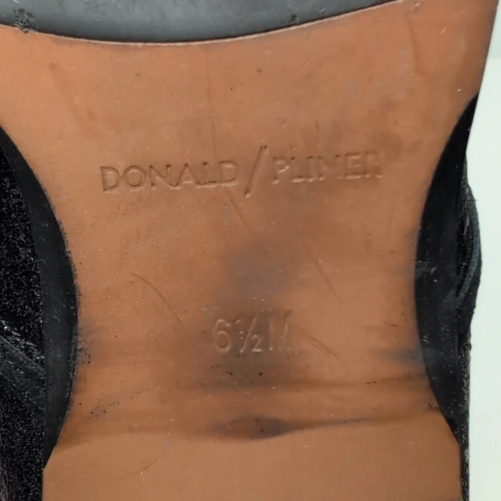 Donald Pliner Darla black glitter ankle boorie boots womans size 6.5
